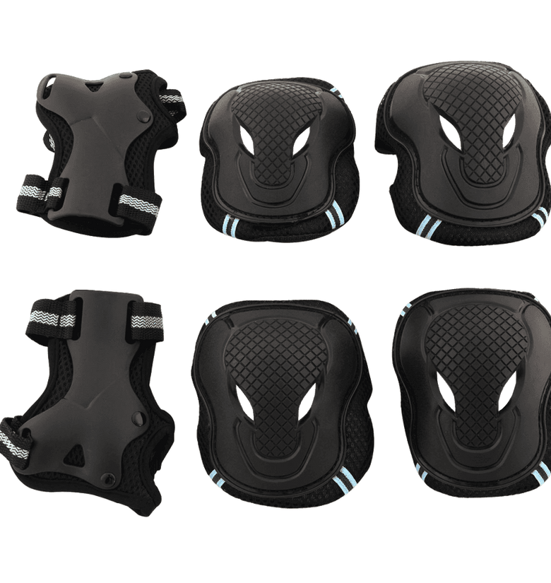 Tera Skateboard Roller Blading Elbow Knee Wrist Protective Safety Gear Pad Guard 6pcs Set Size S M L 2 Color